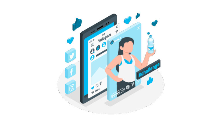 UGC et hashtags de marque illustration