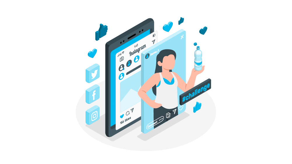 UGC et hashtags de marque illustration
